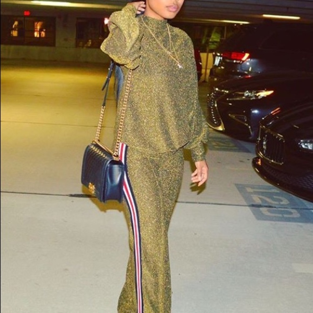 Golden Girl Trouser Set- Large